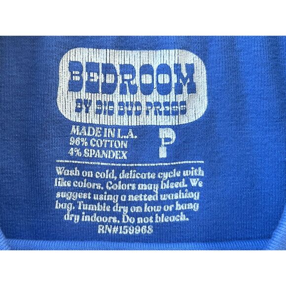 BIG BUD PRESS Blue Short Sleeve T Shirt Tee Top  Women's Size Petite - Picture 4 of 8